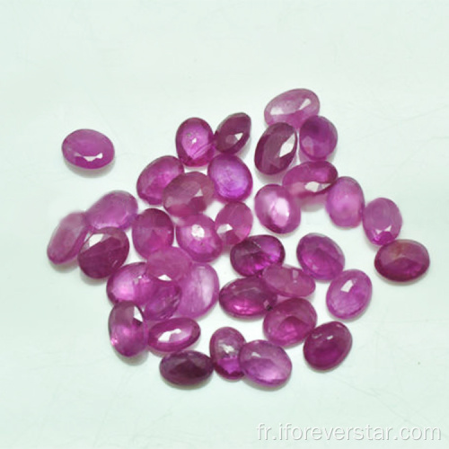 7 * 5mm de forme ovale de pierre rubis naturelle carat